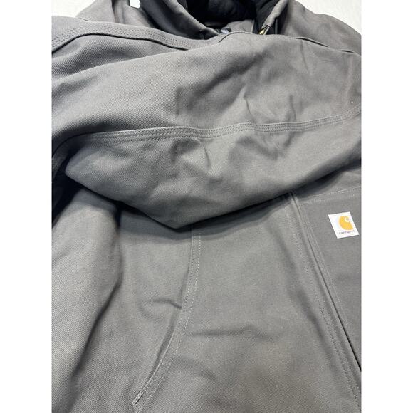 Carhartt Mens 0J0140-M Quilted Flannel Lined Duck Active Jacket Gravel L - Picture 3 of 8